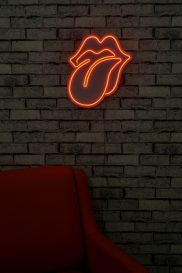 The Rolling Stones - Red Dekoratív műanyag LED világítás 36x2x41  Piros