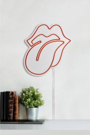 The Rolling Stones - Red Dekoratív műanyag LED világítás 36x2x41  Piros