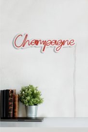 Champagne - Red Dekoratív műanyag LED világítás 60x2x18  Piros