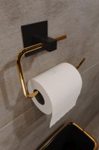   Wc Kağıtlık, Tuvalet Kağıdı Askısı WC papír tartó 16x5x8  Arany