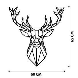 Deer Metal Decor 2 Fali fém dekoráció 60x65  Fekete