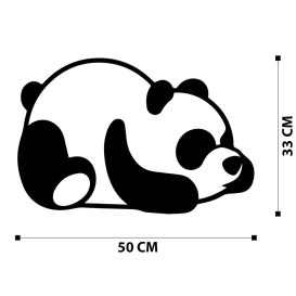 Panda Metal Decor Fali fém dekoráció 35x30  Fekete