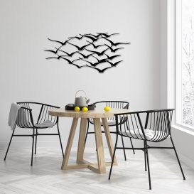Herd Of Birds Fali fém dekoráció 120x55  Fekete