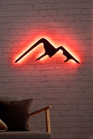 Mountain - Red Dekoratív LED világítás 70x25  Piros