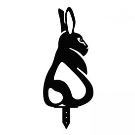 Rabbits 4 darab Kerti dekoráció  Fekete
