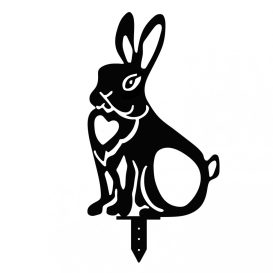Rabbits 4 darab Kerti dekoráció  Fekete