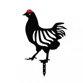 Chicken Family 4 darabos Kerti dekoráció  Fekete