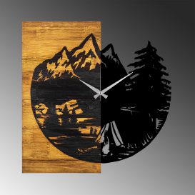 Wooden Clock 19 Dekoratív fa falióra 56x3x58  Dió
Fekete