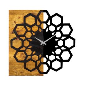 Wooden Clock 30 Dekoratív fa falióra 58x3x58  Dió
Fekete