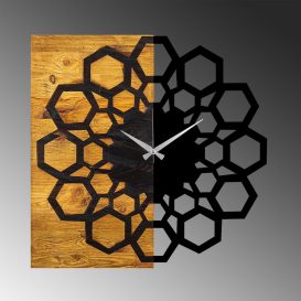 Wooden Clock 30 Dekoratív fa falióra 58x3x58  Dió
Fekete