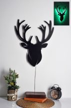 Deer 2 - Green Dekoratív LED világítás 25x30  Zöld