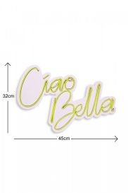 Ciao Bella - Yellow Dekoratív műanyag LED világítás 45x2x32  Sárga