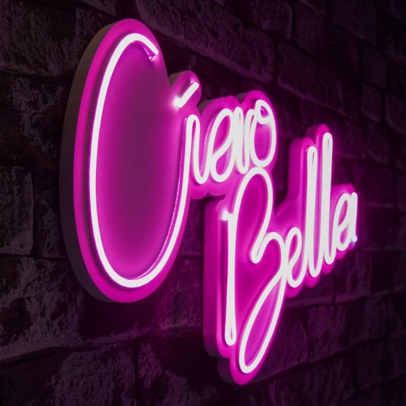 Ciao Bella - Pink Dekoratív műanyag LED világítás 45x2x32  Rózsaszín