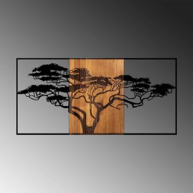Acacia Tree - 328 Fa fali dekoráció 147x3x70  Fekete-Dió