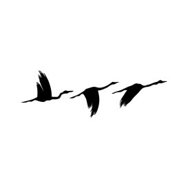 Migrant Birds - 291 Fali fém dekoráció  Fekete