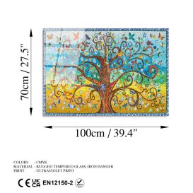 UV-211 70 x 100 Dekoratív edzett üveg festmény 100x70  Multicolor