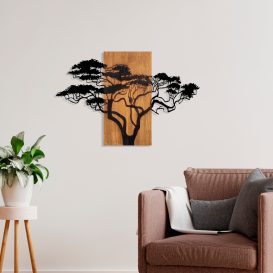 Acacia Tree - 387 Fa fali dekoráció 90x58  Dió-Fekete