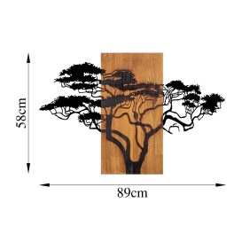 Acacia Tree - 387 Fa fali dekoráció 90x58  Dió-Fekete
