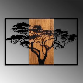 Acacia Tree - 388 Fa fali dekoráció 90x58  Dió-Fekete