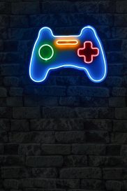 Play Station Gaming Controller - Blue Dekoratív műanyag LED világítás 40x3x29  Multicolor