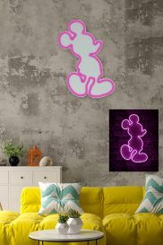 Mickey Mouse - Pink Dekoratív műanyag LED világítás 27x3x49  Rózsaszín