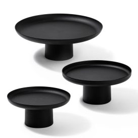 Nısıros - Black 3 darabos Asztali tároló polc  Fekete