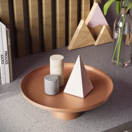 Nısıros-A - Copper 3 darabos Asztali tároló polc  Réz