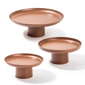 Nısıros-A - Copper 3 darabos Asztali tároló polc  Réz