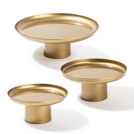 Nısıros-B - Gold 3 darabos Asztali tároló polc  Arany