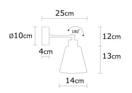 Manavgat - N-618 Enteriőr dizájn Fali lámpa  fehér 14x14x25 cm