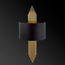 616 - A Enteriőr dizájn Fali lámpa  Fekete
Arany 75x10x22 cm