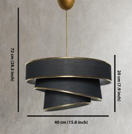 Couper - Black, Gold Enteriőr dizájn Csillár  Fekete
Arany 40x40x72 cm