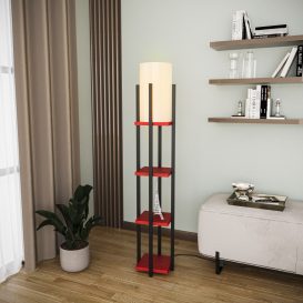 Shelf Lamp - 8117 Enteriőr dizájn Állólámpa  Fekete
Piros 25x20x130 cm
