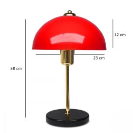 AYD-3680 Enteriőr dizájn Asztali lámpa  Piros 23x23x38 cm