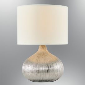 3050-17 Enteriőr dizájn Asztali lámpa  Ezüst 24x24x30 cm