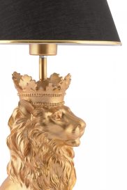 Lion King - Black Enteriőr dizájn Asztali lámpa  Fekete
Arany 25x25x60 cm