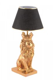Lion King - Black Enteriőr dizájn Asztali lámpa  Fekete
Arany 25x25x60 cm