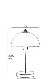 Lungo 8754-1 Enteriőr dizájn Asztali lámpa  Arany 25x25x40 cm