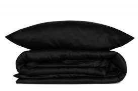 Elegant Prémium szatén dupla paplanhuzat készlet  Fekete