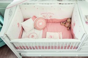   Romantic Baby (75 x 115) Baba ágyneműhuzatszett  Rózsaszínű fehér