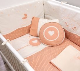 Romantic Baby (75 x 115) Baba ágyneműhuzatszett  Rózsaszínű fehér