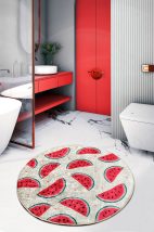 Karpuz DJT Çap Fürdőszoba szőnyeg  Multicolor