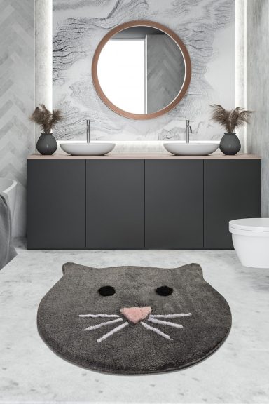 Cat Akril fürdőszoba szőnyeg  Multicolor