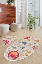 Arya Oval Fürdőszoba szőnyeg szett (2 darab)  Multicolor