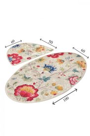 Arya Oval Fürdőszoba szőnyeg szett (2 darab)  Multicolor