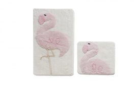 Pink Flamingo Akril fürdőszoba szőnyeg szett (2 darab)  Multicolor