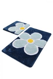 Flower Akril fürdőszoba szőnyeg szett (2 darab)  Multicolor