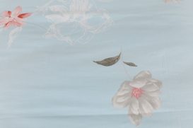 Cielo Szatén Dupla ágyneműhuzat szett  Kék fehér rózsaszín