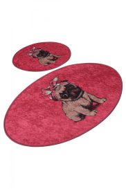 Pink Pug Fürdőszoba szőnyeg szett (2 darab)  Multicolor
