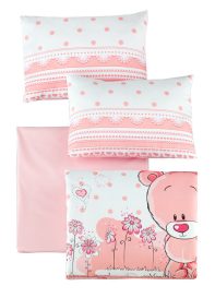 Pinky Ranforce Baby ágyneműhuzatszett  Rózsaszínű fehér